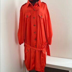 Vince Camuto orange dress w/ slip 14 like new